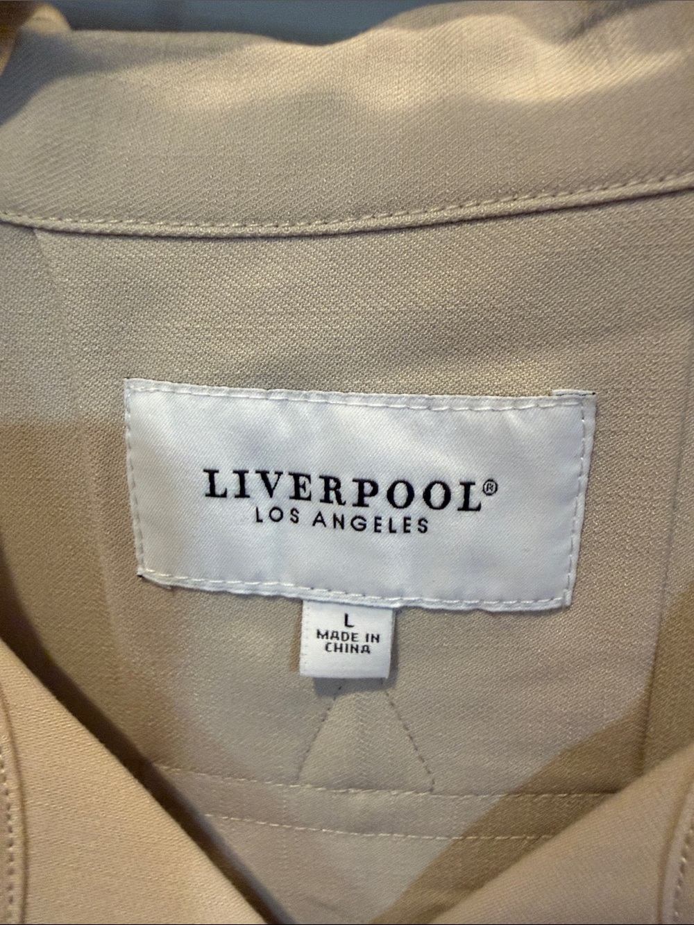 Liverpool Beige Utility Shirt Jacket size Large - Picture 2 of 8